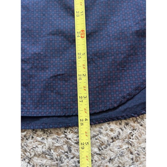 Todd Snyder Shirt Mens Small Blue Patterned Button Up Long Sleeve Cotton - Picture 6 of 6
